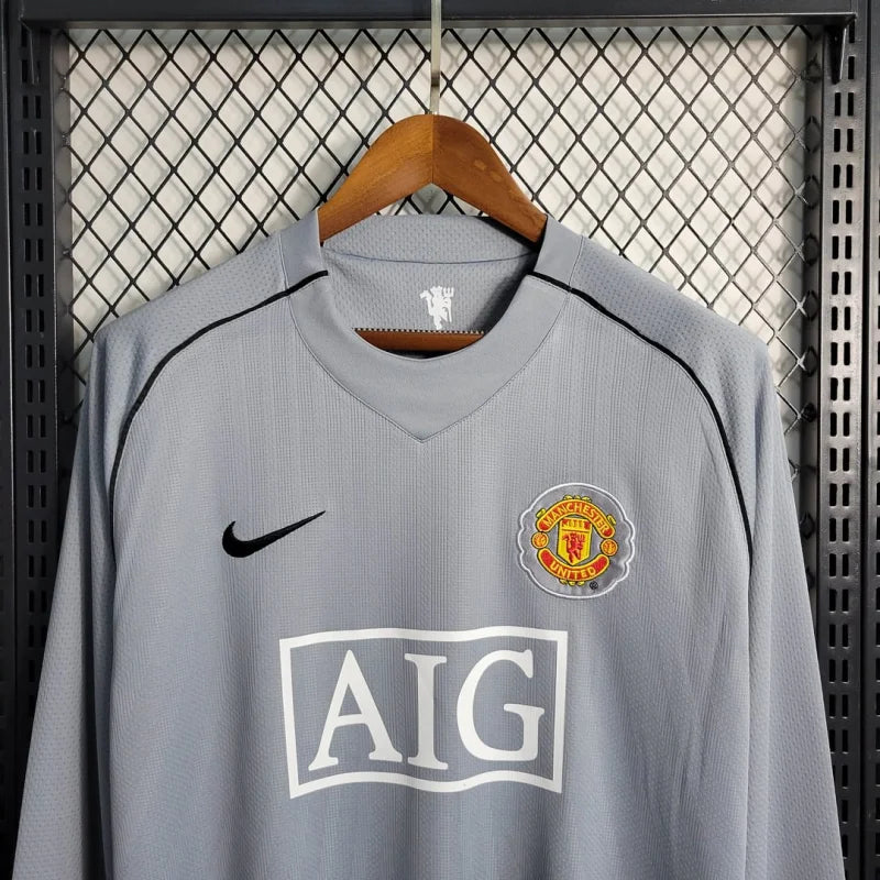 Retro Long Sleeve Manchester United Goalkeeper Football Shirt 2007/2008
