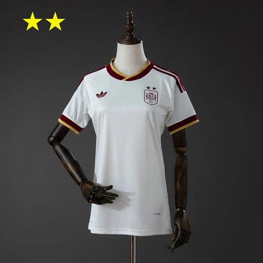 Womens Spain 2026 World Cup Away Jersey (Champion 2-Star Version)