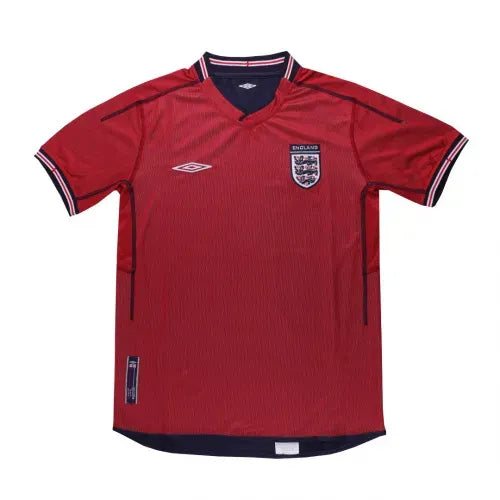 England World Cup 2002 Beckham #7 Retro Jersey Away