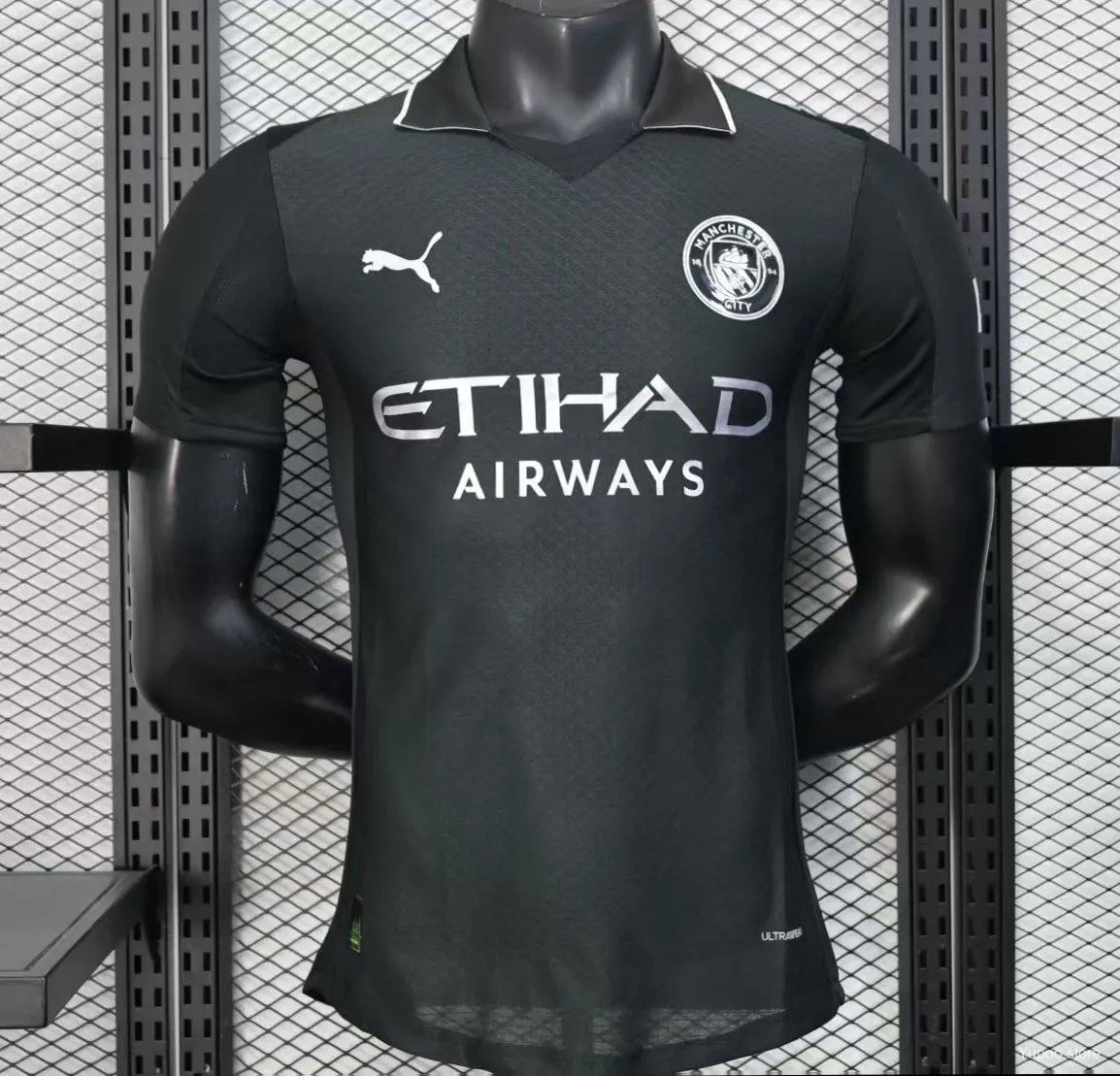 Player Version 25-26 Manchester City Black Away Jersey