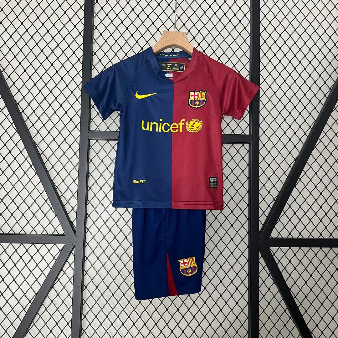 Barcelona 08-09 Home Retro Kids Kits Football Jersey