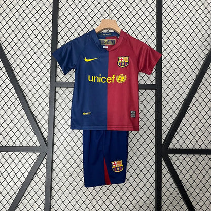 Barcelona 08-09 Home Retro Kids Kits Football Jersey