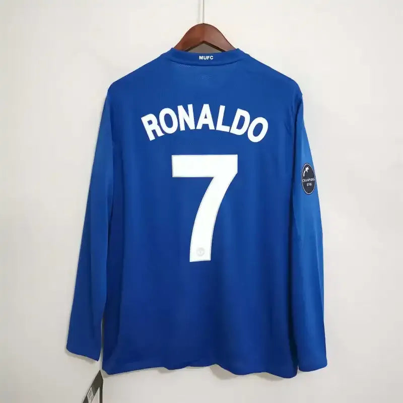 08-09 Manchester United Home Retro Jersey #7 Ronaldo Long Sleeve