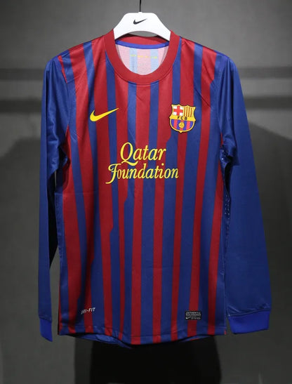 Barcelona Home Retro Jersey Long Sleeve Shirt 11-12