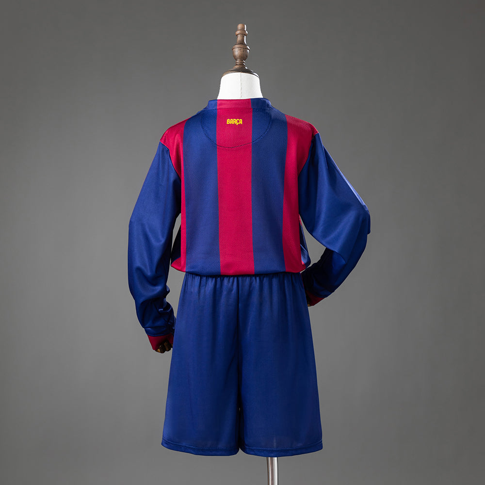 Barcelona 14-15 Home Retro Long-Sleeve Kids Kit