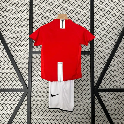 Manchester United 07-08 Home Retro Kids Kits Champions League Version Jerseys
