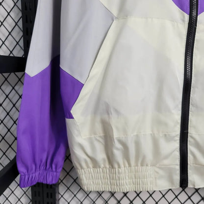 2023/2024 Flamengo Windbreaker(White-Purple)Football Shirt