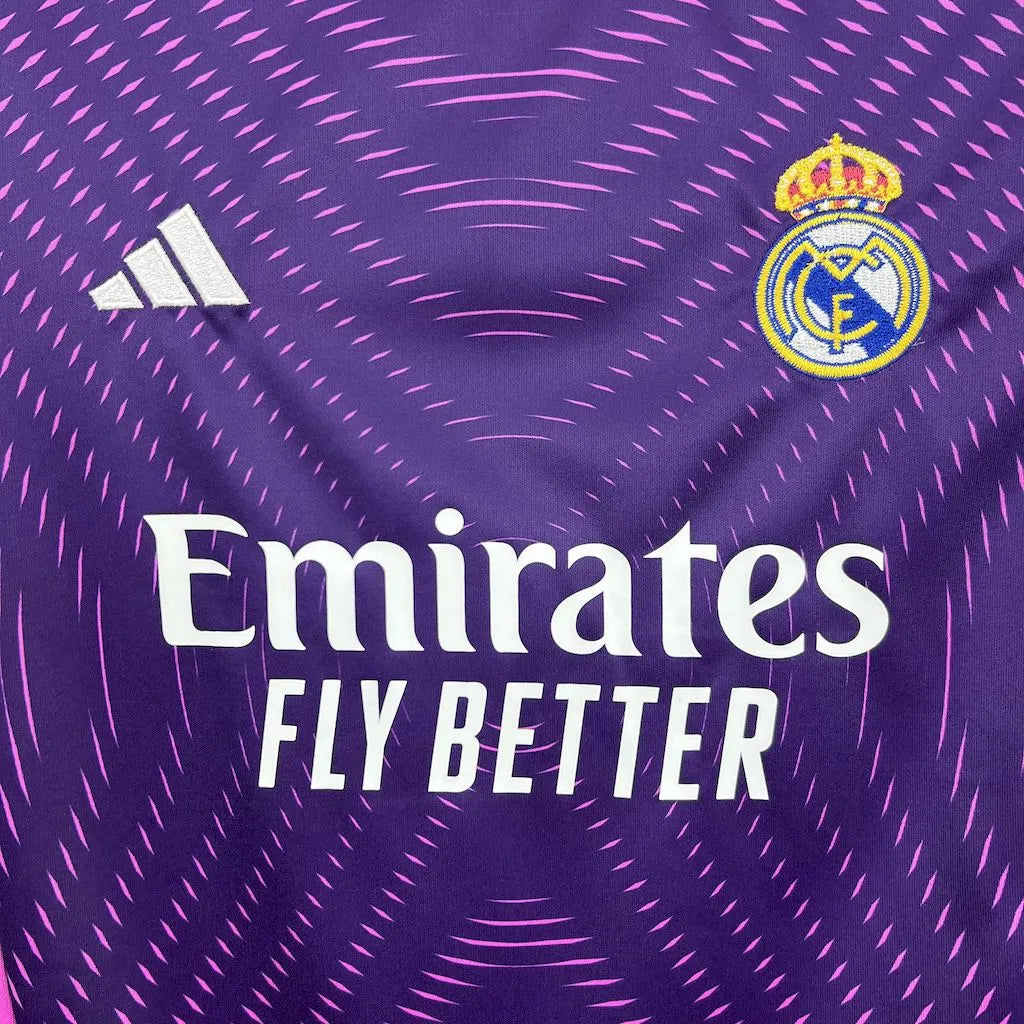 Real Madrid 2025-26 Purple goalkeeper Kids Kit