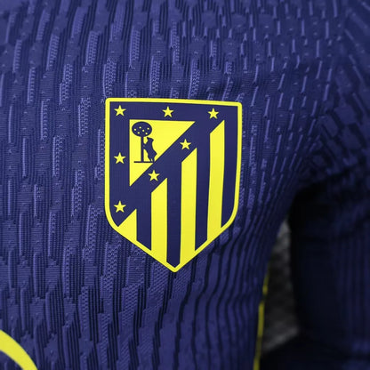 Player Version 25-26 Atletico Madrid Away Blue Long Sleeve Jersey
