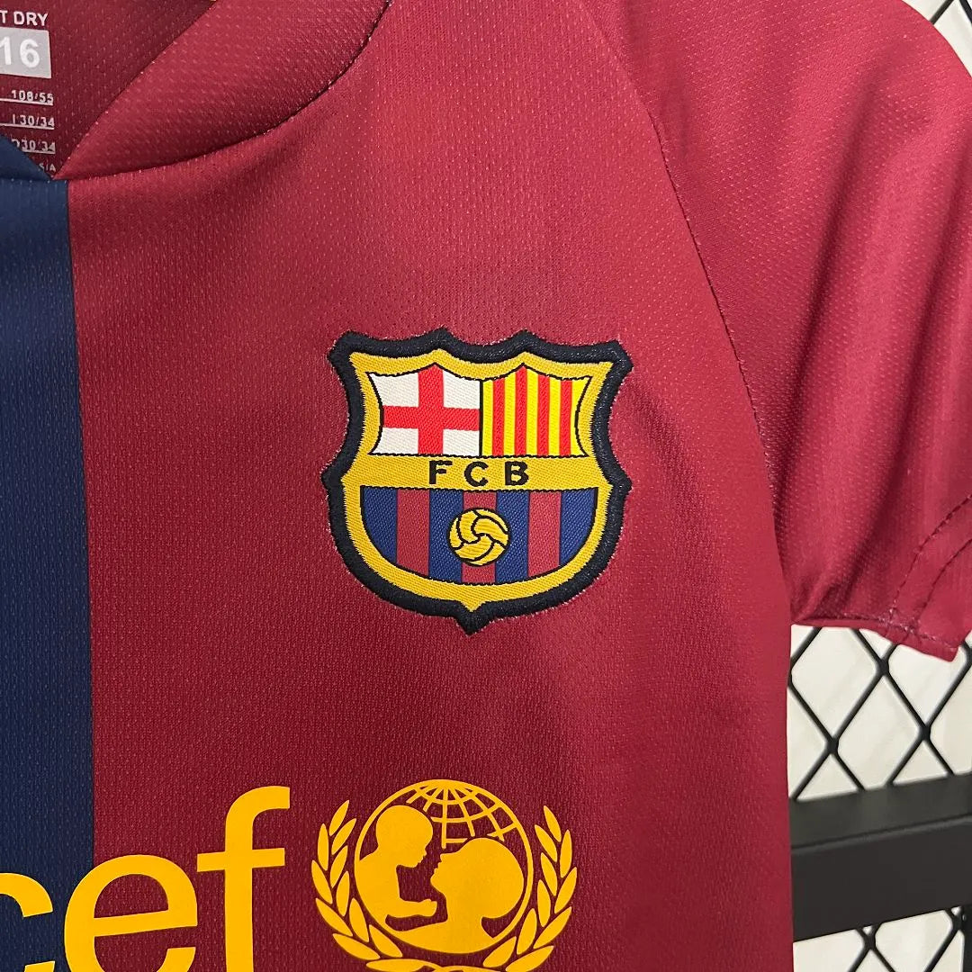 Barcelona 08-09 Home Retro Kids Kits Football Jersey