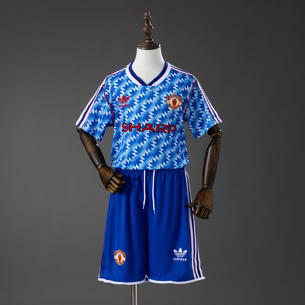 Manchester United 90-92 Away Retro Kids Kit