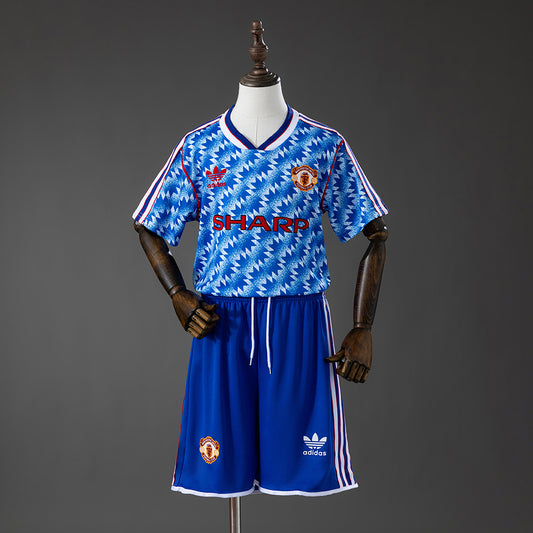 Manchester United 90-92 Away Retro Kids Kit