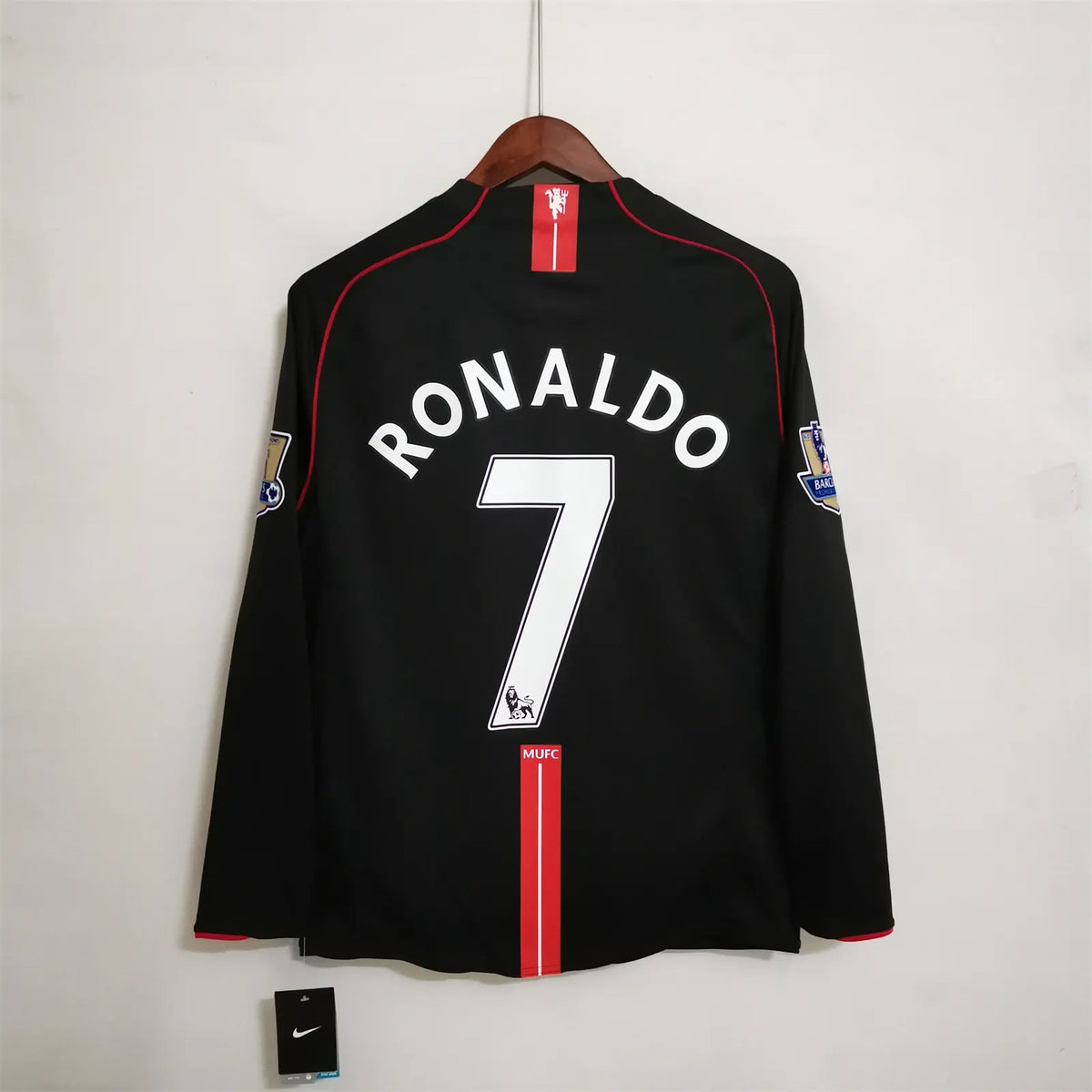 07-08 Retro Long Sleeve Manchester United #7 Ronaldo Third Away Soccer Jersey