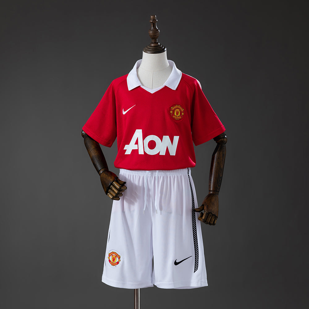 Manchester United 10-11 Home Retro Kids Kit