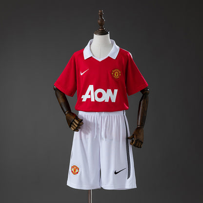Manchester United 10-11 Home Retro Kids Kit