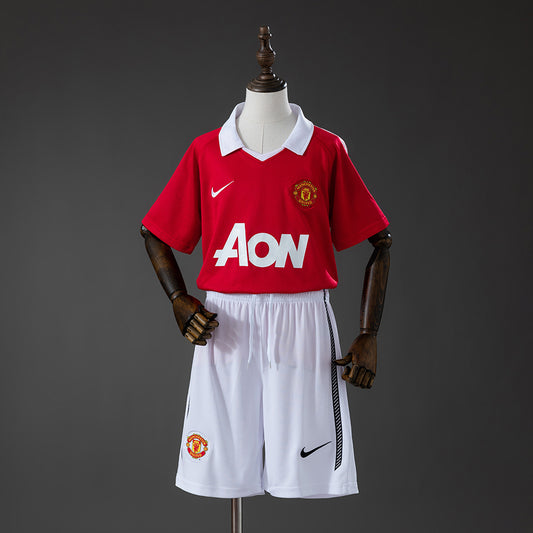 Manchester United 10-11 Home Retro Kids Kit