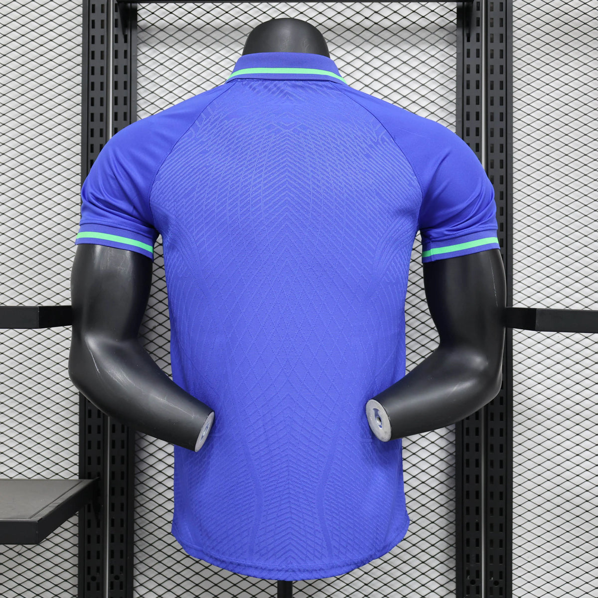 Brazil Nike Men's 2024 Slim Fit POLO Shirt - Blue