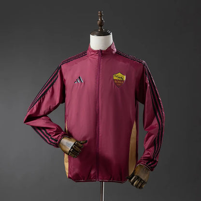 Roma Reversible Jacket Windbreaker - Red & Beige