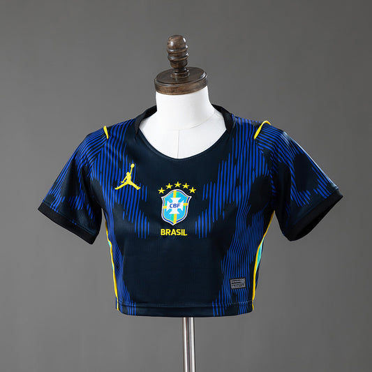 Brazil 2026 Home Women's Crop Top Style
