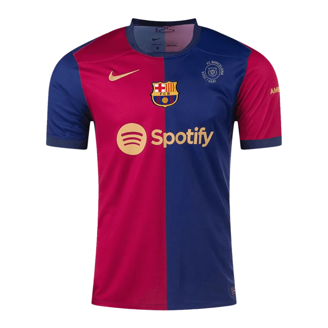 Barcelona Jersey Custom Soccer Jersey Home 2024-25 - 125th Anniversary