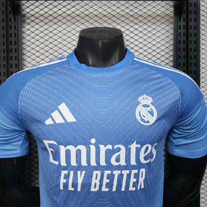 Player Version 25-26 Real Madrid Blue Goalkeeper Jersey