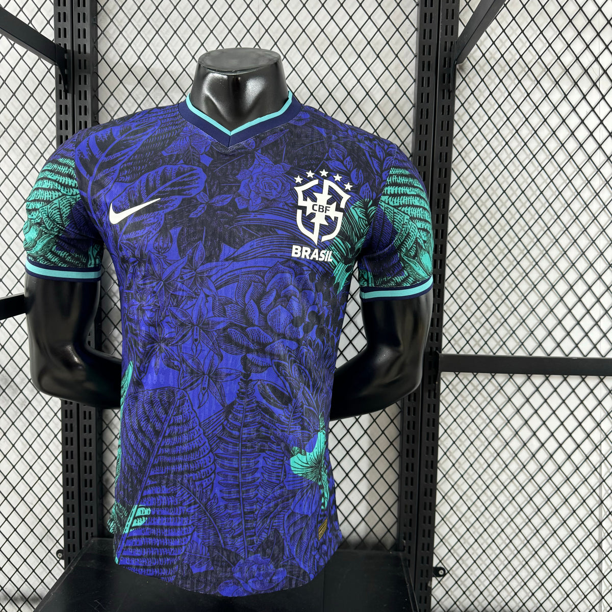 Player Version 2025 Brazil Purple with Tropical Leaf Pattern Jersey