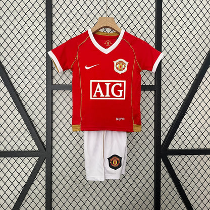 Manchester United 06-07 Home Retro Kids Kits Children Sets Football Jerseys