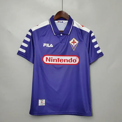 Fiorentina RUI COSTA #10 BATISTUTA #9 Retro 1998/99 Jersey Home