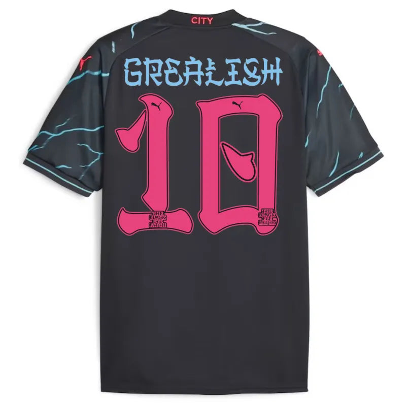 Manchester City 2023/24 HAALAND #9 GREALISH #10 DE BRUYNE #17 J.ALVAREZ #19 FODEN #47 Japanese Tour Printing Third Jersey