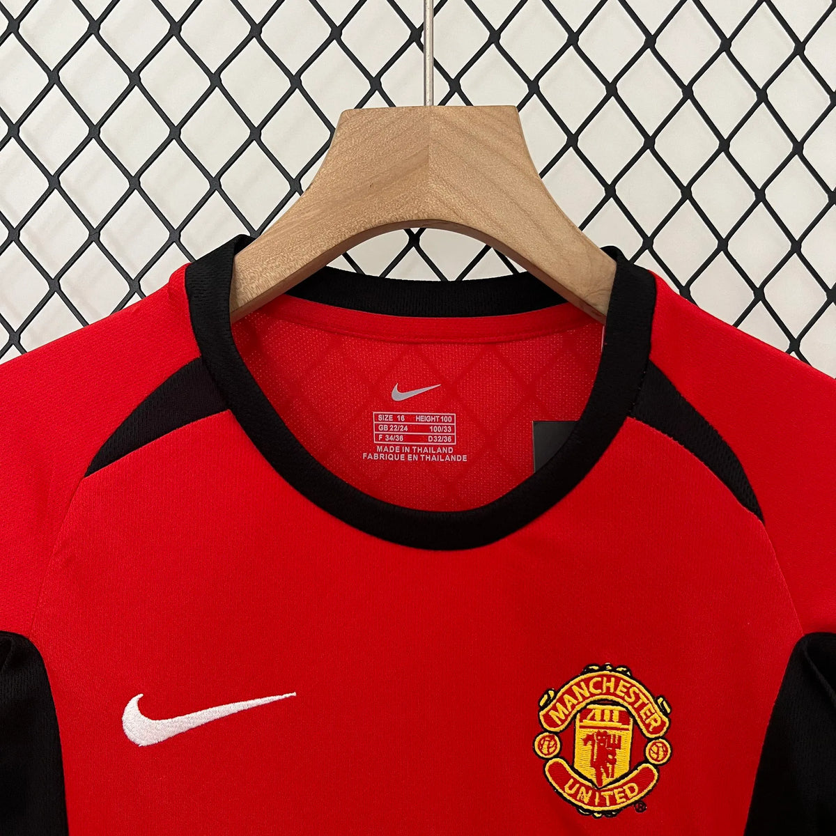 Manchester United 02-04 Home Retro Kid Kits Youth Apparels Jersey
