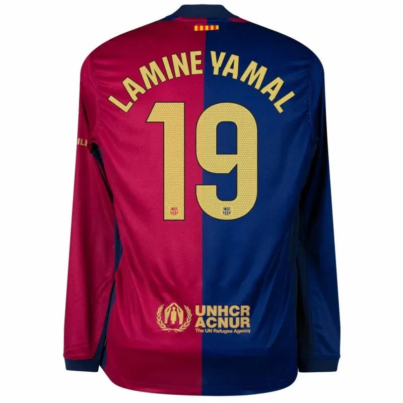 Barcelona Home Lamine Yamal 19 Shirt 2024-2025 (La Liga) Size: S-4XL