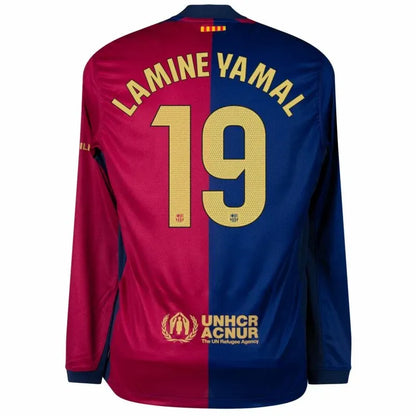 Barcelona Home Lamine Yamal 19 Shirt 2024-2025 (La Liga) Size: S-4XL