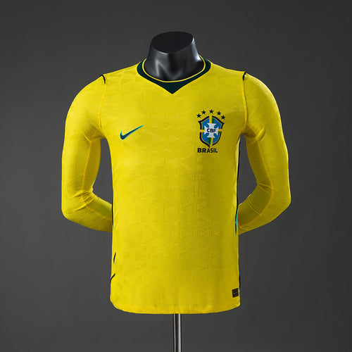 Brazil 2026 Home Player Version Long-Sleeve Jersey