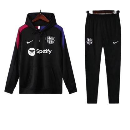 Nike Barcelona 2024-25 Hooded Black Training Tracksuit Kits