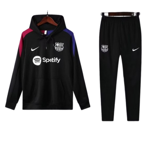 Nike Barcelona 2024-25 Hooded Black Training Tracksuit Kits