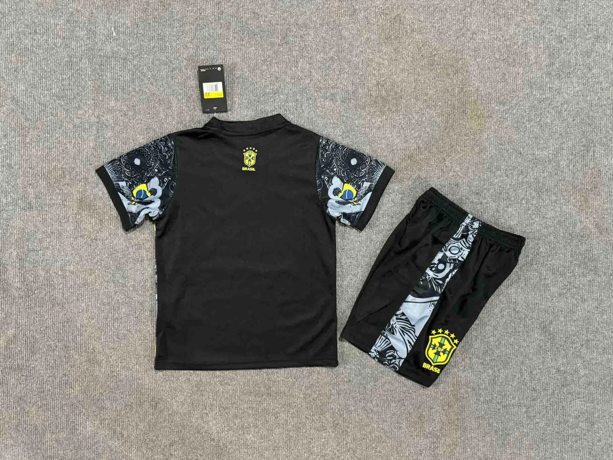 2024 Brazil Christ the Redeemer Special Kids Kit Football Jersey