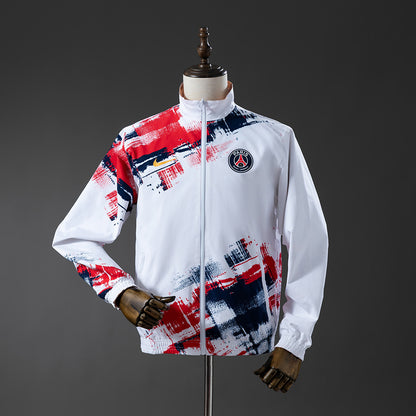 PSG Reversible Jacket Windbreaker - White & Brown