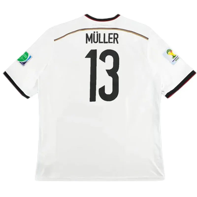 Germany 4 Star 2014 Retro Jersey Home World Cup