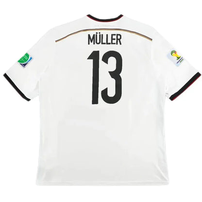 Germany 4 Star 2014 Retro Jersey Home World Cup