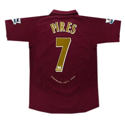 05-06 Arsenal Henry #14 Bergkamp #10 Pires #7 FABREGAS #15 Retro Jersey Home