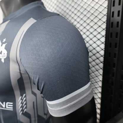 Player Version 25-26 Olympique de Marseille Grey with Geometric Stripes Jersey