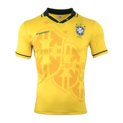 Brazil Jersey Custom Home Soccer Retro Jersey 1993-94