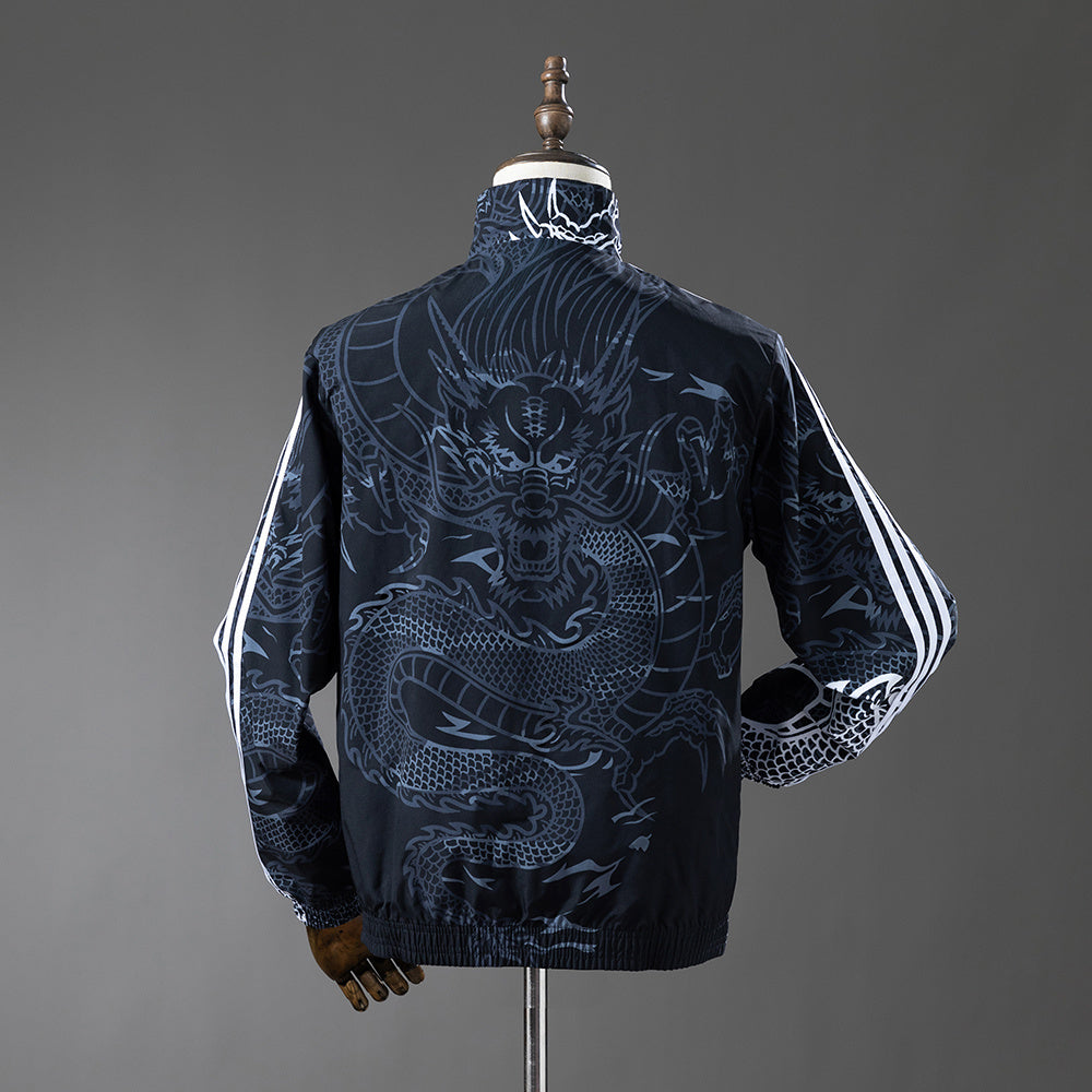 Real Madrid Reversible Jacket Windbreaker - Black&Black Dragon