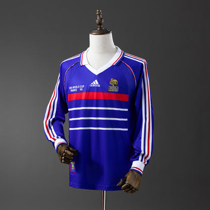 Retro long sleeve France 1998 Home Jersey