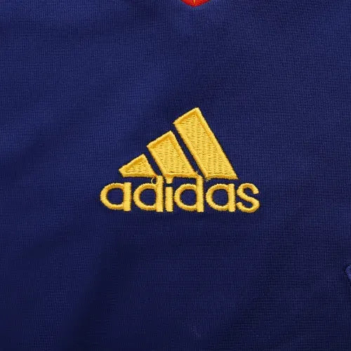 2010 Spain Nation Retro Soccer Jersey Away Long Sleeve Replica World Cup