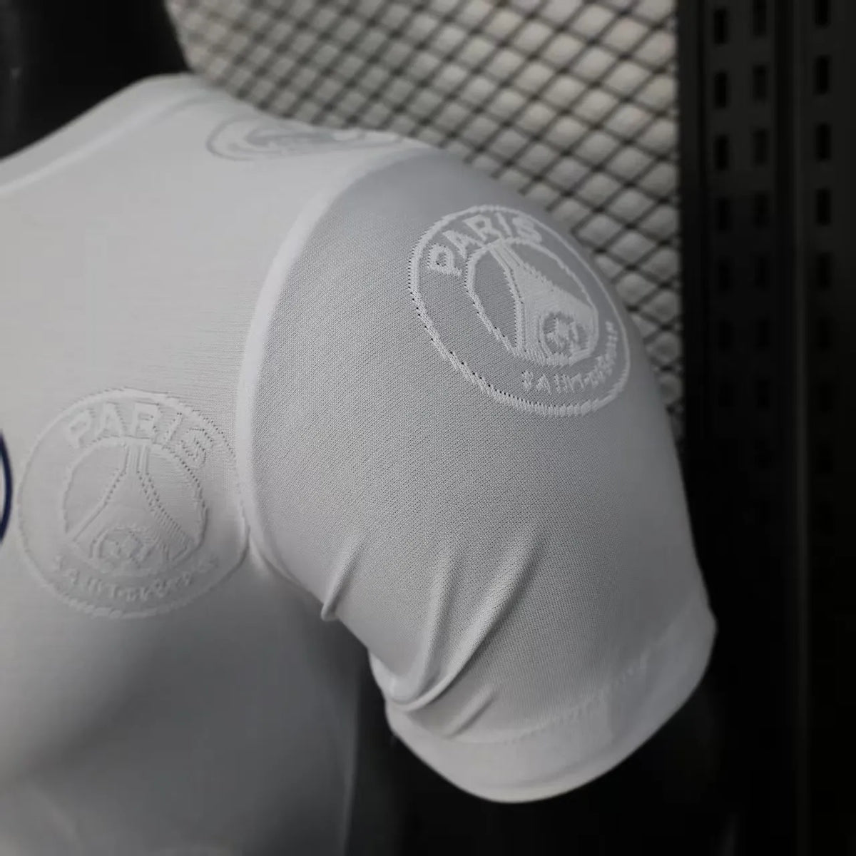 Player Version 25-26 PSG White with Embossed PSG Badge Pattern Jersey