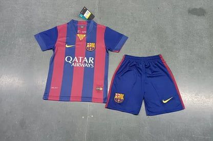 Barcelona Home 2014-15 Retro Kids Kits Jersey+Shorts