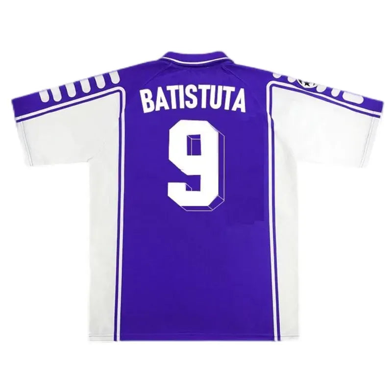 Fiorentina BATISTUTA #9 RUI COSTA #10 1999/00 Retro Jersey Home