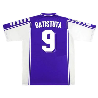 Fiorentina BATISTUTA #9 RUI COSTA #10 1999/00 Retro Jersey Home