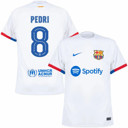 Barcelona Away Pedri 8 Shirt 2023-2024 (Official Cup Printing) Size S-XXL